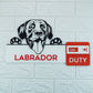 Acrylic Warning Board: Dog On Duty/Off Duty - 10x6 Inches
