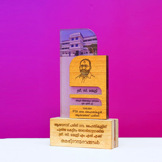 Customized Wooden and Acrylic Honoring Memento