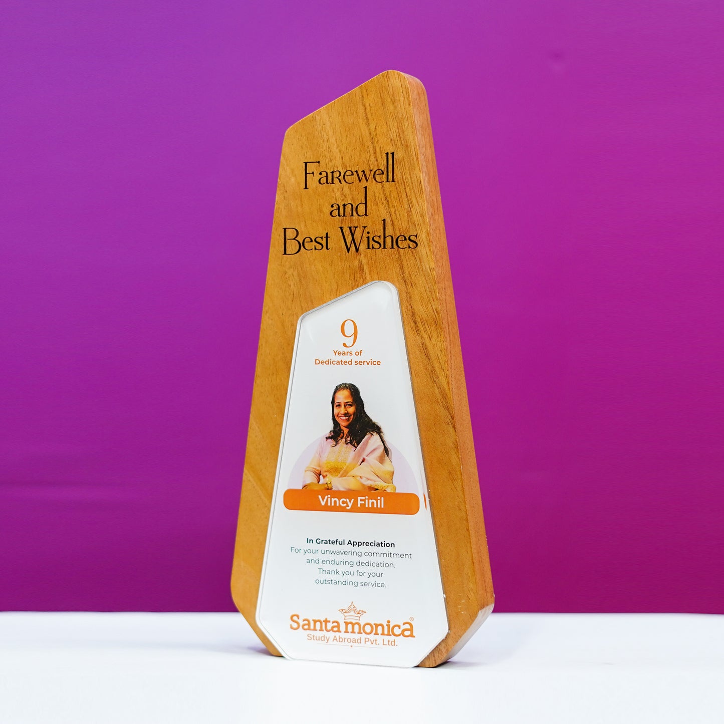 Customized Wooden Cut Performer Memento
