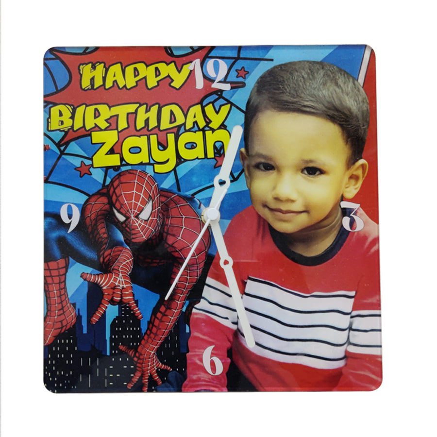 Customized Square Photo Clock | Personalized Picture Wall Decor