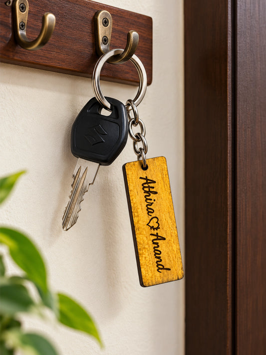 Personalised Wooden Name Keychain