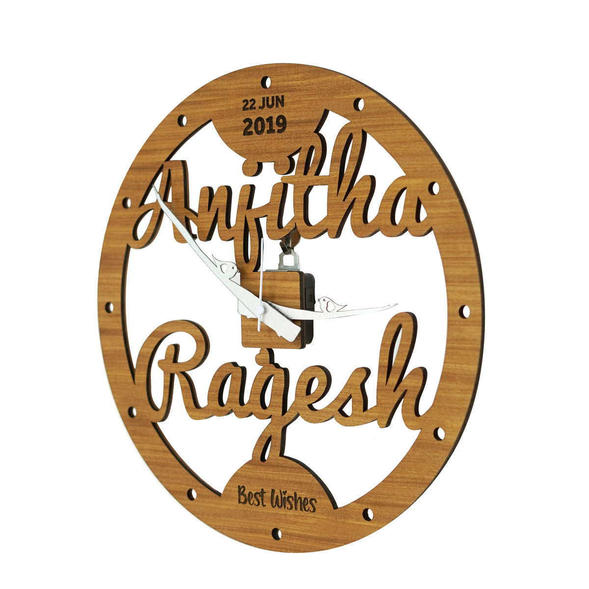 Customized Wooden Letter Cut Clock Gift For Any Occasion