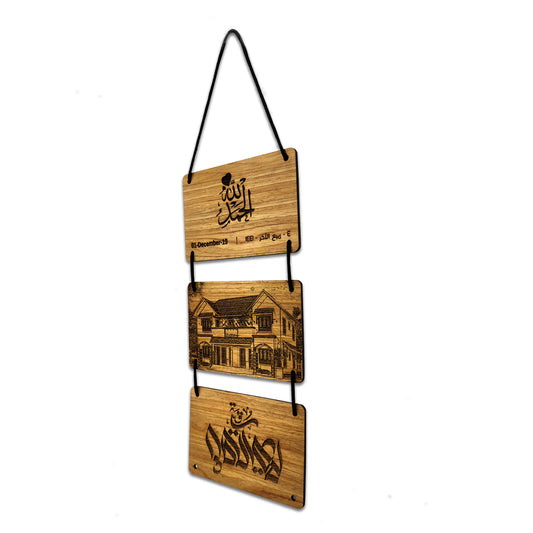 Personalized Photo Engraved Wooden Hanging Cards