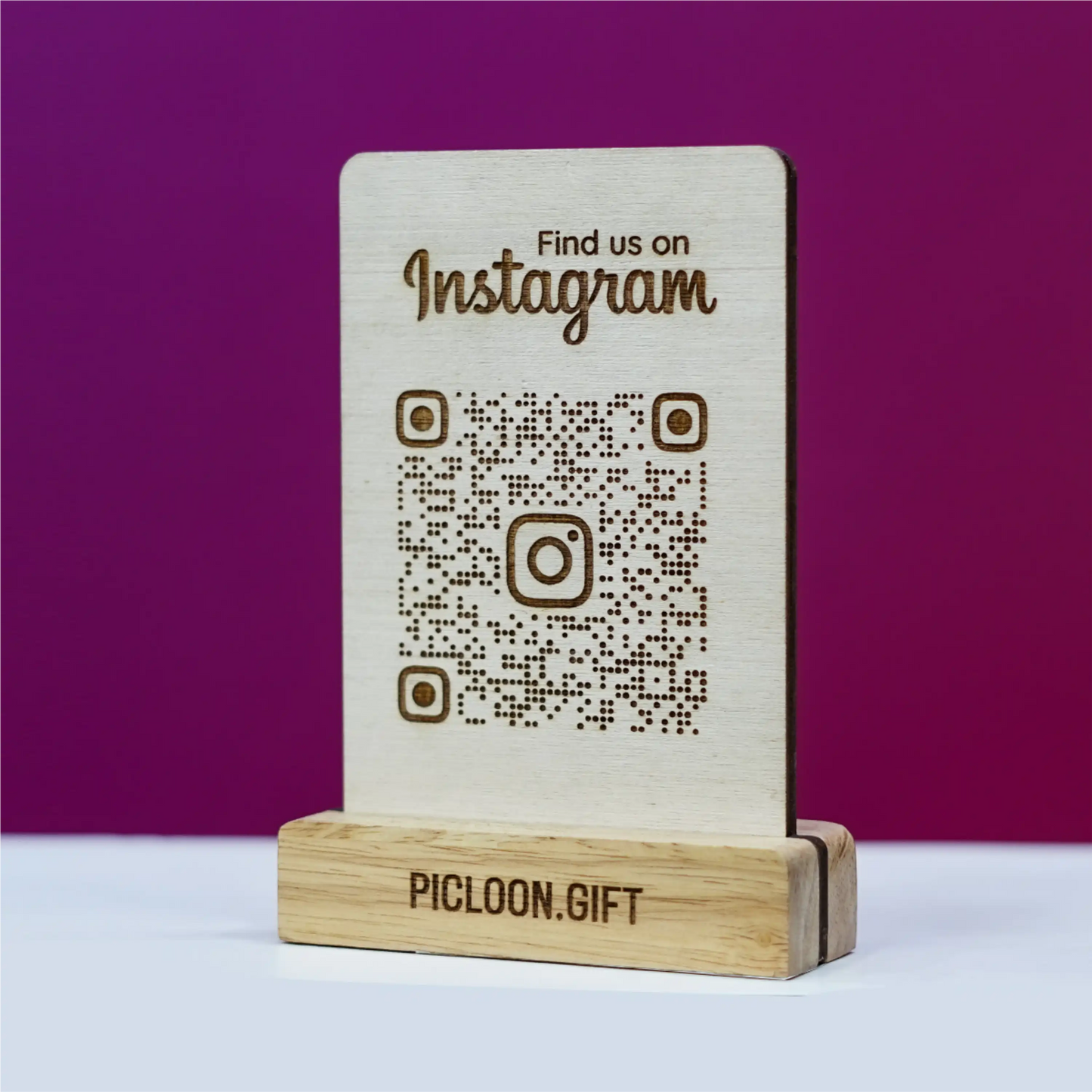 DualScan QR Connect Board in Wood Engrave