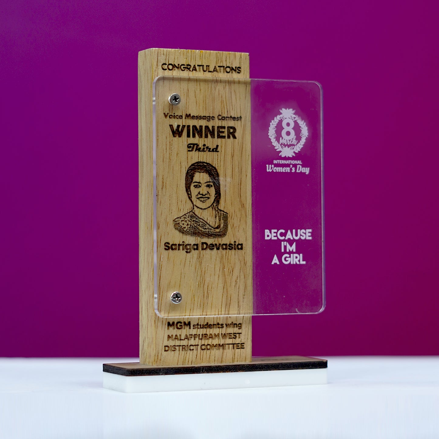 Customized Wooden Appreciation Memento Small