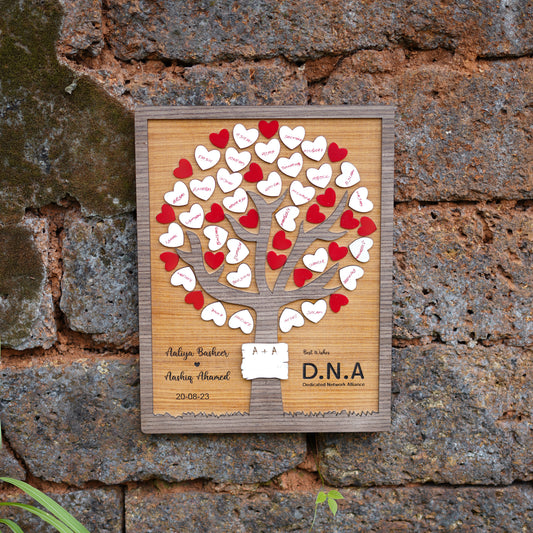 Rooted in Memories: Celebrate Togetherness with Our Personalized Wooden Tree Frame