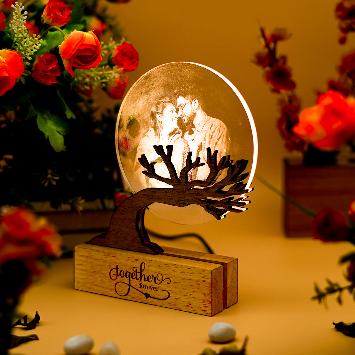 Moon Tree Customized Acrylic  3D LAMP