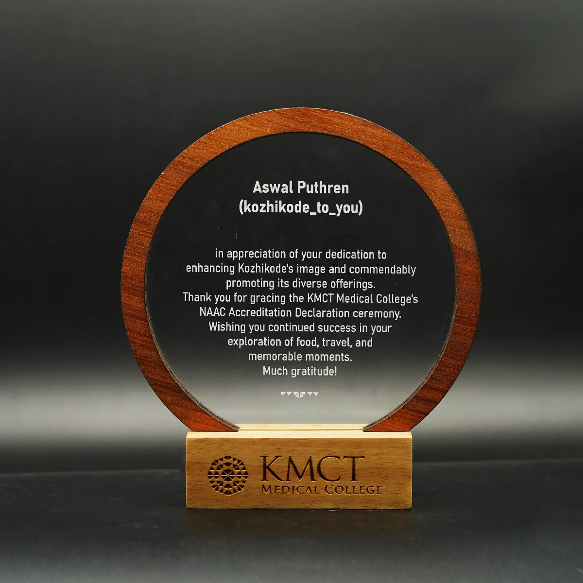 Customized Appreciation Memento