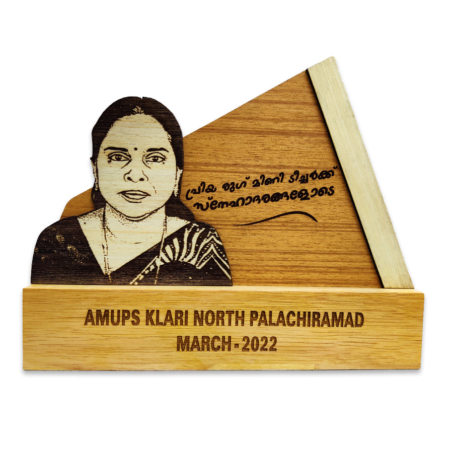 personalized Photo Engrave Wooden cutout Memento