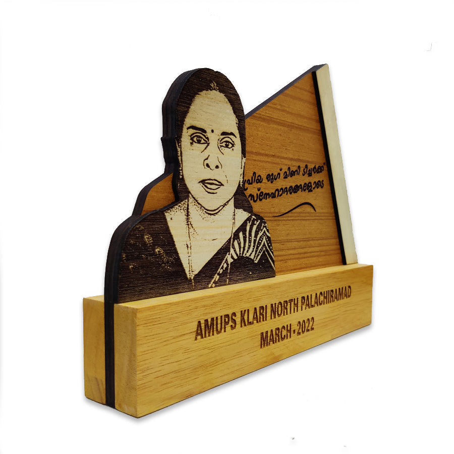Photo Engrave Wooden cutout Memento