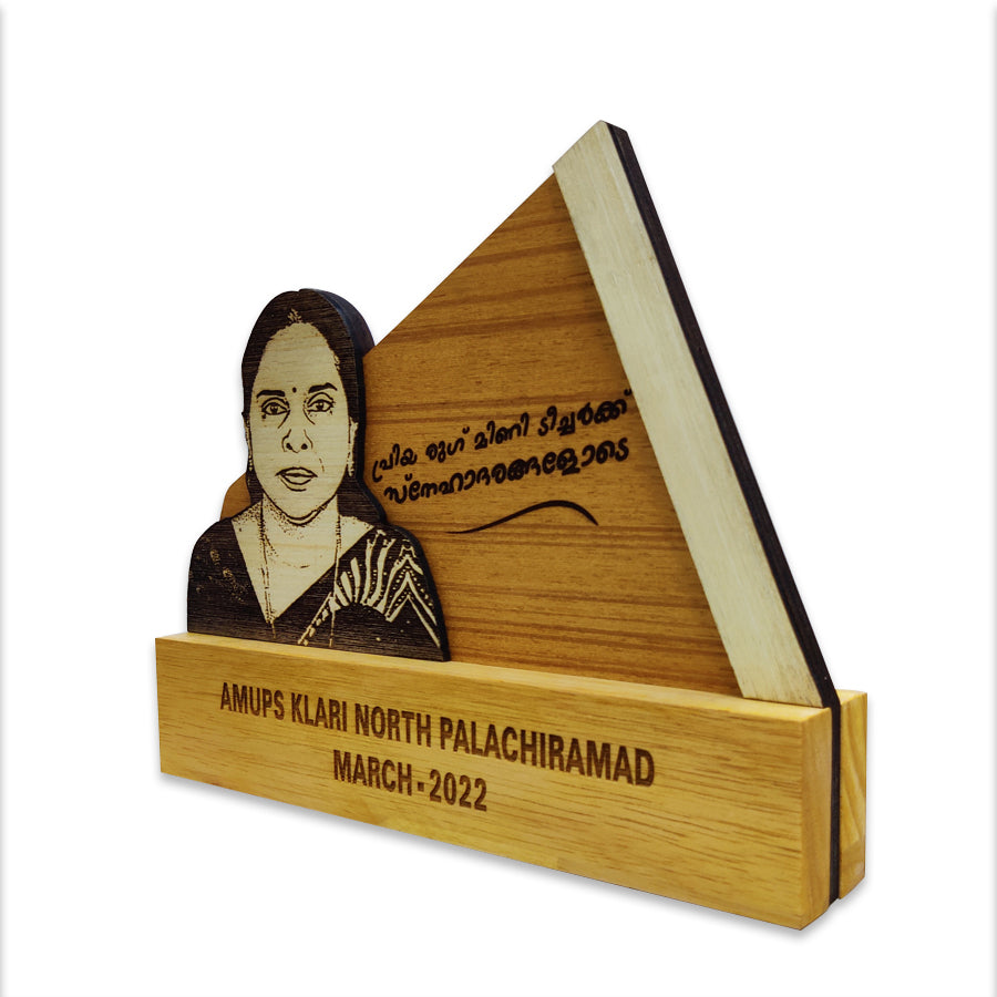 Photo Engrave Wooden cutout Memento