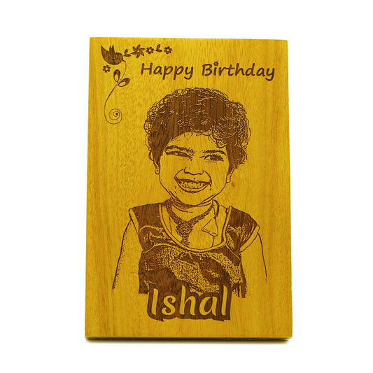 Customized Photo Engraved Wooden Plaque Gift