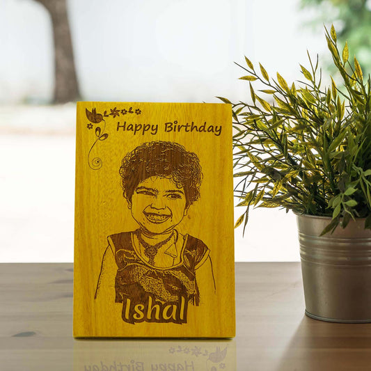 Customized Photo Engraved Wooden Plaque Gift