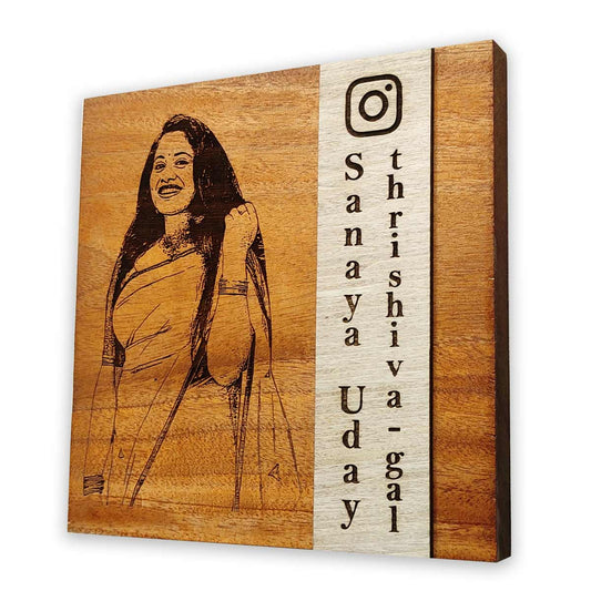 Customized Wooden Engraved Photo Frame Gift For Friends