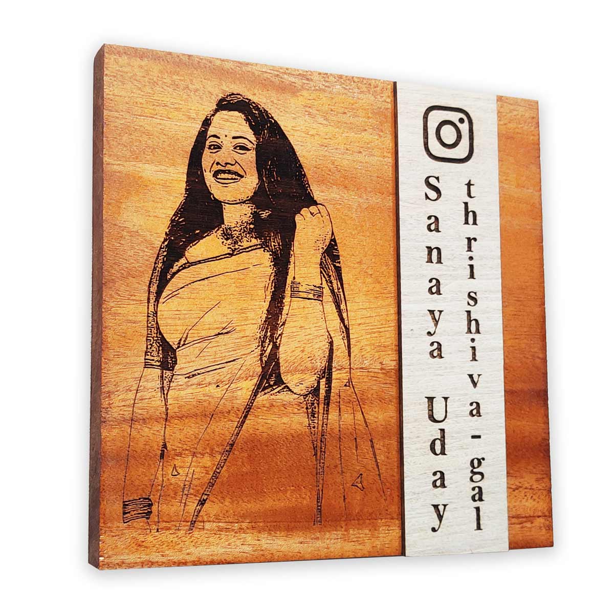 Customized Wooden Engraved Photo Frame Gift For Friends