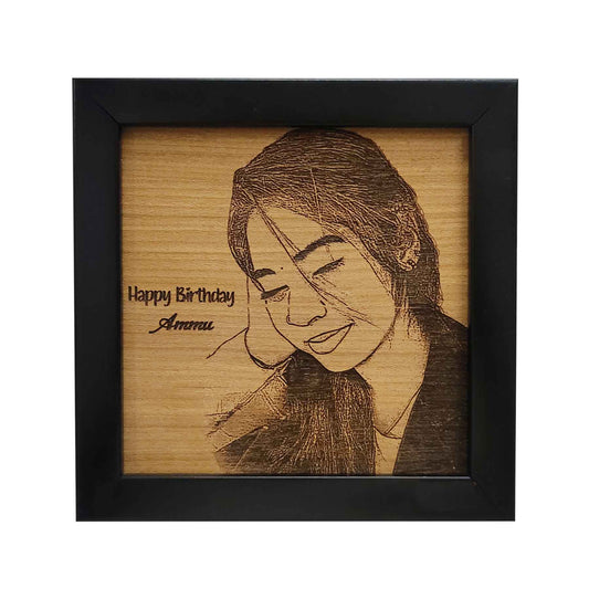 Customized Wood Engraved Photo Frame Gift