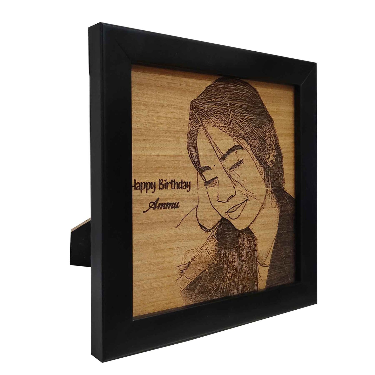 Customized Wood Engraved Photo Frame Gift