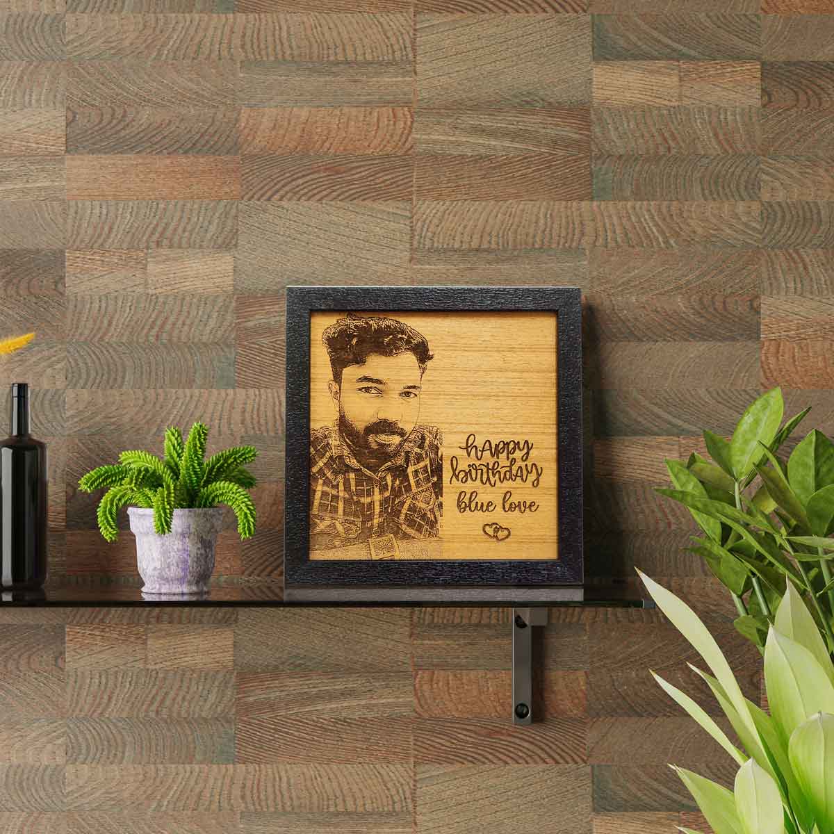 Customized Wood Engraved Photo Frame Gift