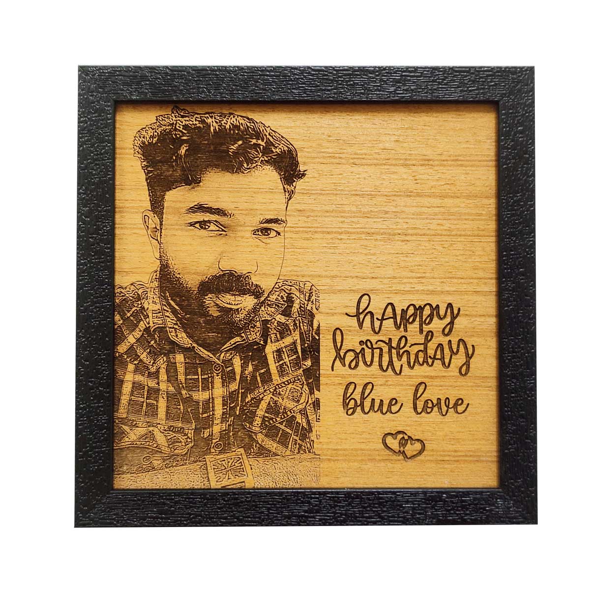 Customized Wood Engraved Photo Frame Gift