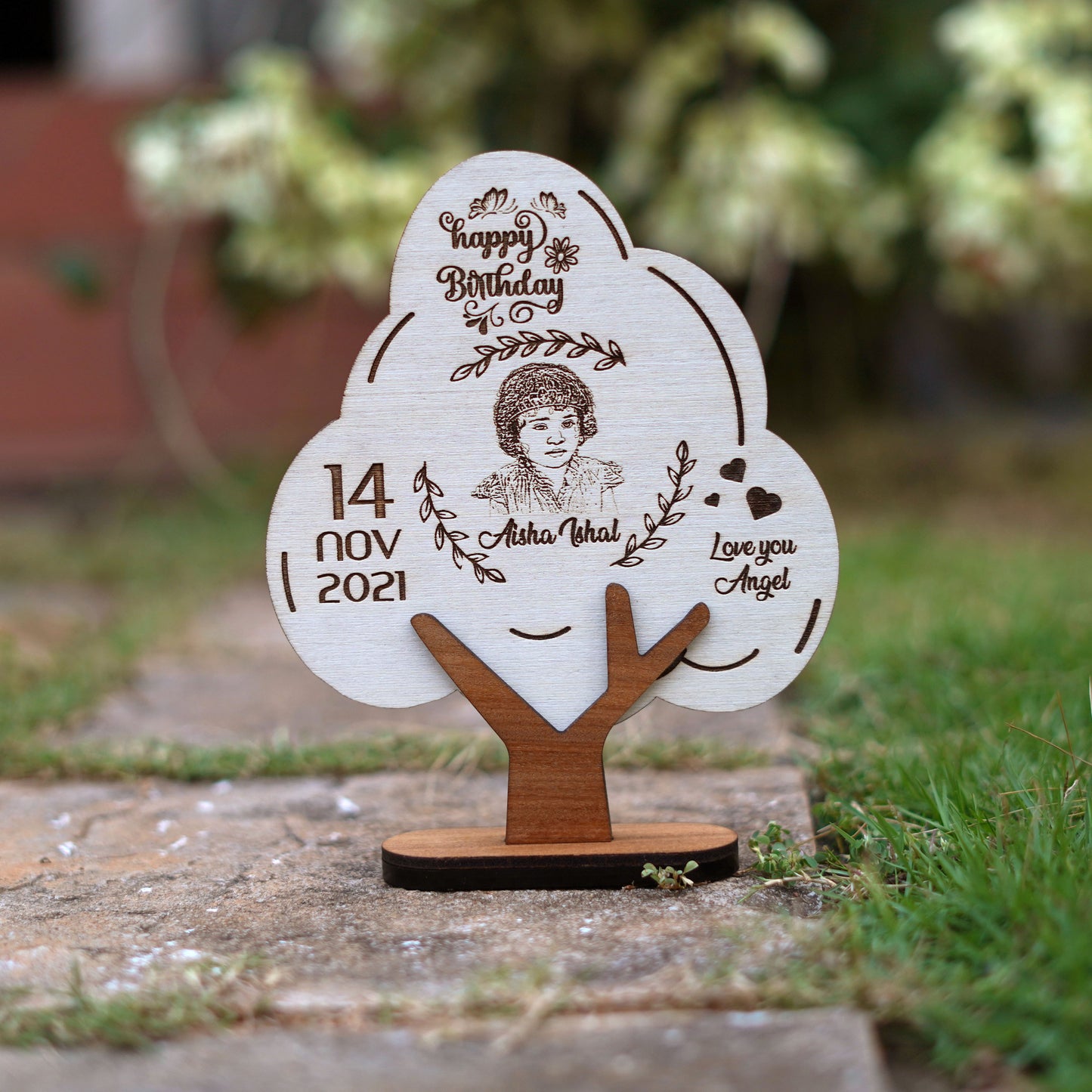 Photo Engraved Wooden Children's Gift