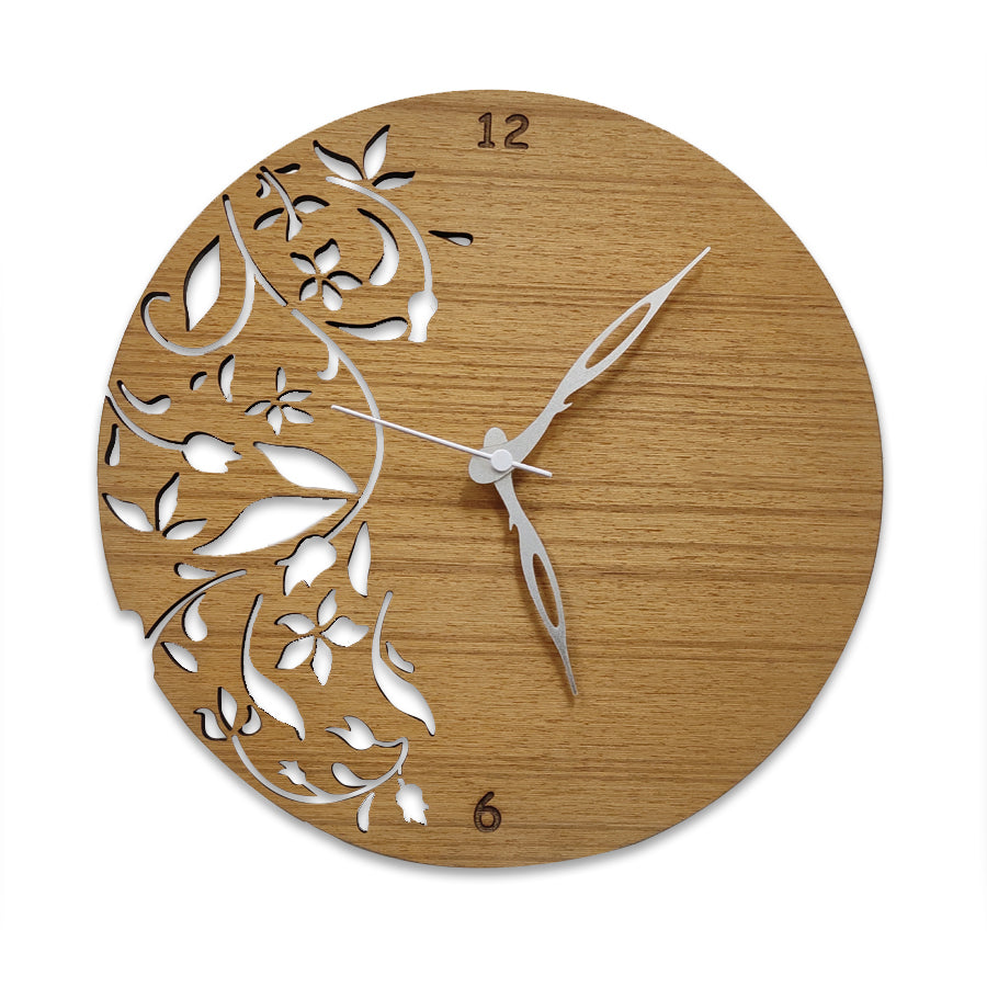 Wooden Jalli Cut Wall Clock