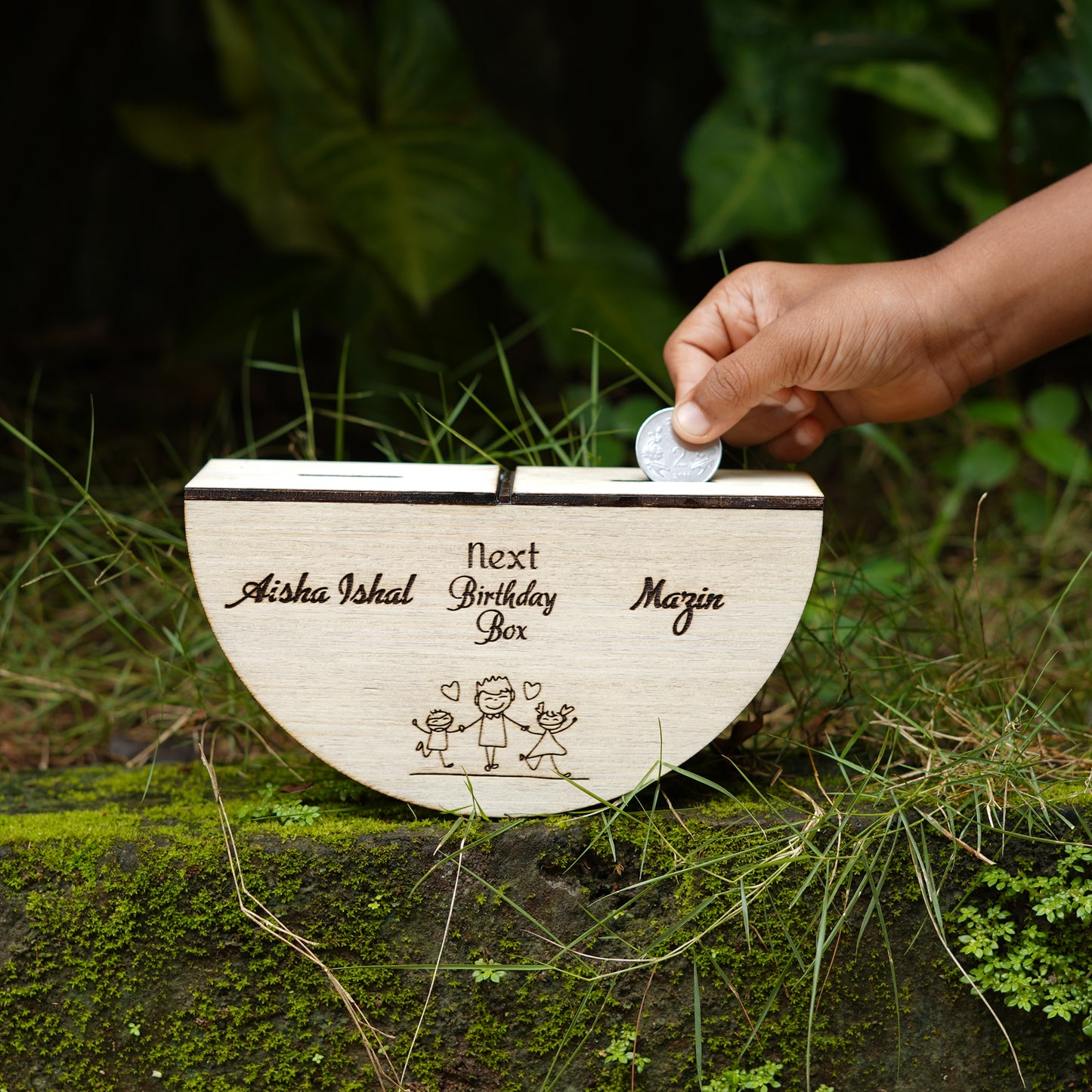 Customised Wooden Money Saving Box | Piggy box