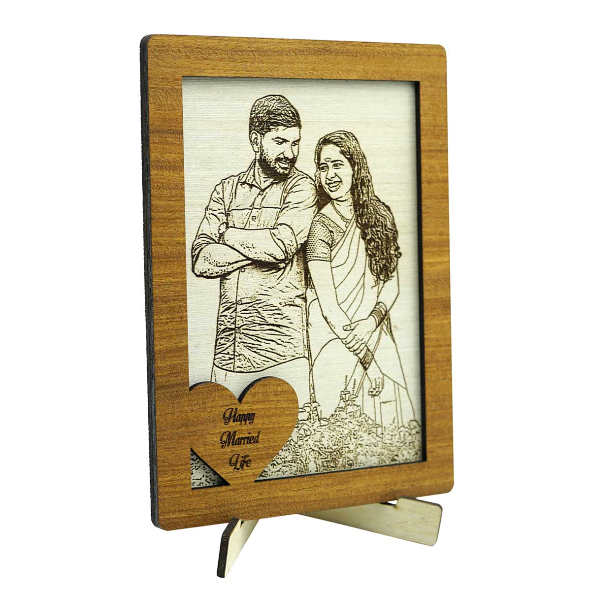 PersonlizedphotoCarvedwoodenStandeeFrame