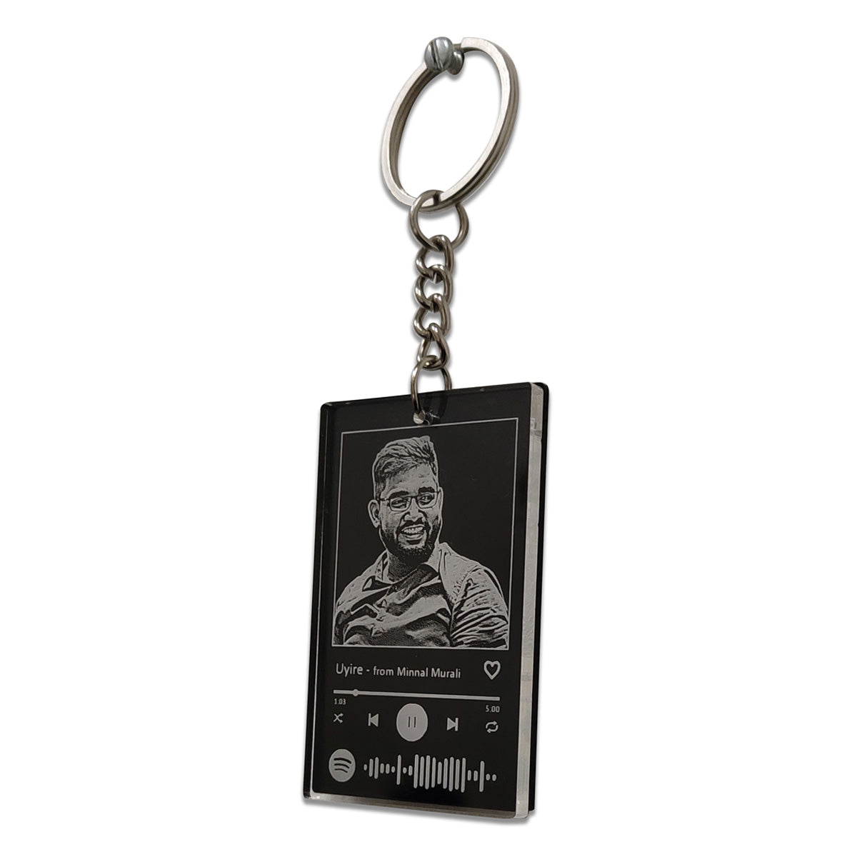 Spotify Acrylic Photo Engrave  Keychain