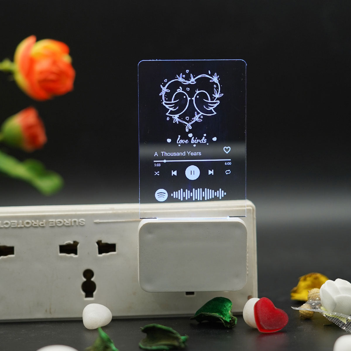 Spotify Night Multicolor Bed lamp