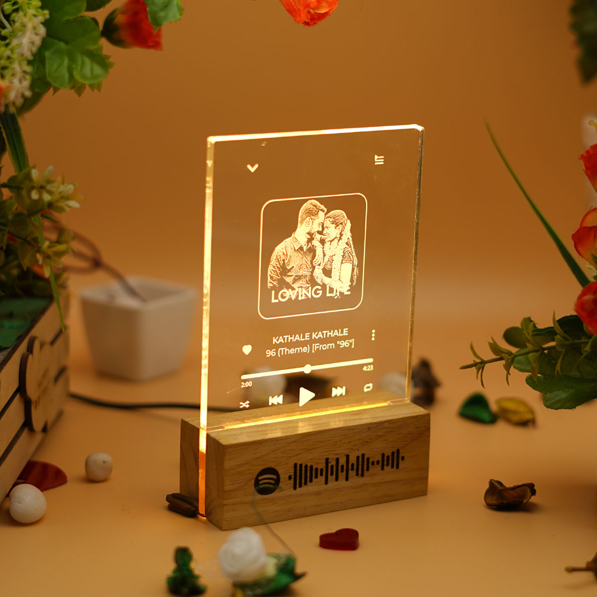 Spotify Photo Engraved Night lamp Gift