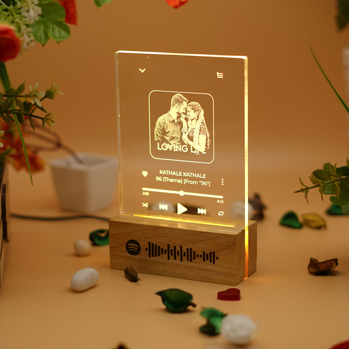 Spotify Photo Engraved Night lamp Gift