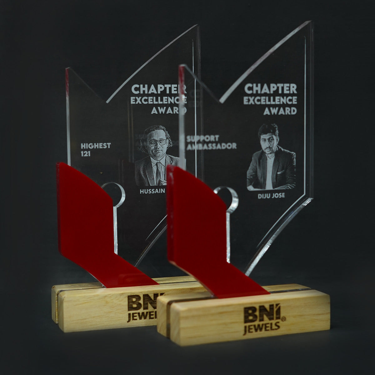 customized wood with acrylic memento