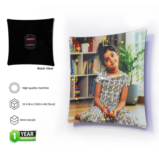 Customized Acrylic  Photo Printed Wall Clock,Customized Birthday Gift for Childrens,