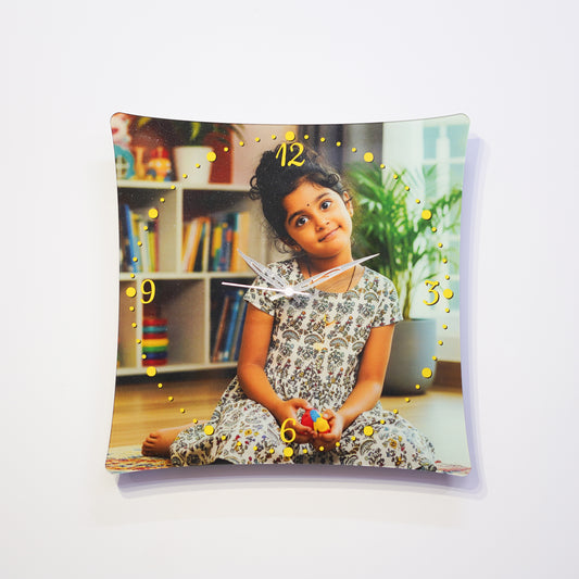 Customized Acrylic  Photo Printed Wall Clock,Customized Birthday Gift for Childrens,