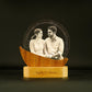 Rechargeable Customised Boat Shape Photo Engraved 3D Lamp  | Night Lamp | Wedding Gift