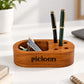 Wooden Multi-Slot Pen Holder