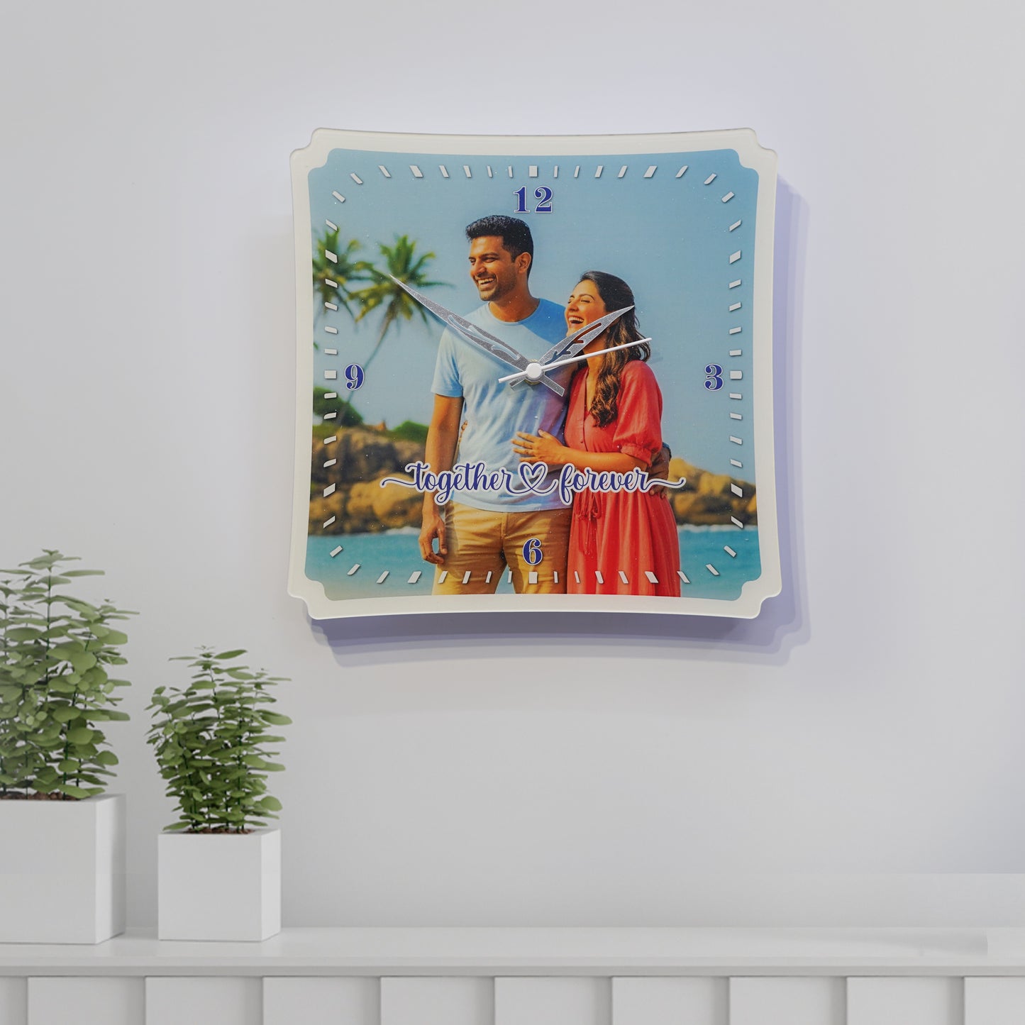 Acrylic Photo Wall Clock – Unique Stylish Cut Customized Gift