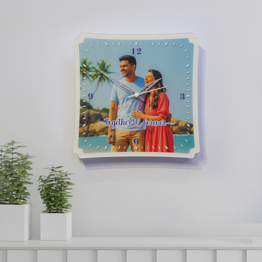 Acrylic Photo Wall Clock – Unique Stylish Cut Customized Gift