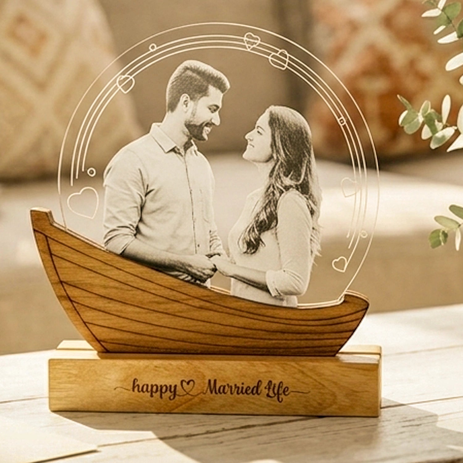 Customised Boat Lamp 3D Lamp When Light Off