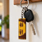 Personalised Wood Keychain – Custom Engraved Wooden Keyring | Eyes Engraved Keychain