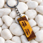 Personalised Wood Keychain – Custom Engraved Wooden Keyring | Eyes Engraved Keychain