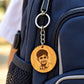Personalised Round Wooden Photo Engraved Keychain