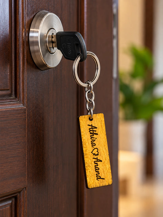 Personalised Wooden Name Keychain