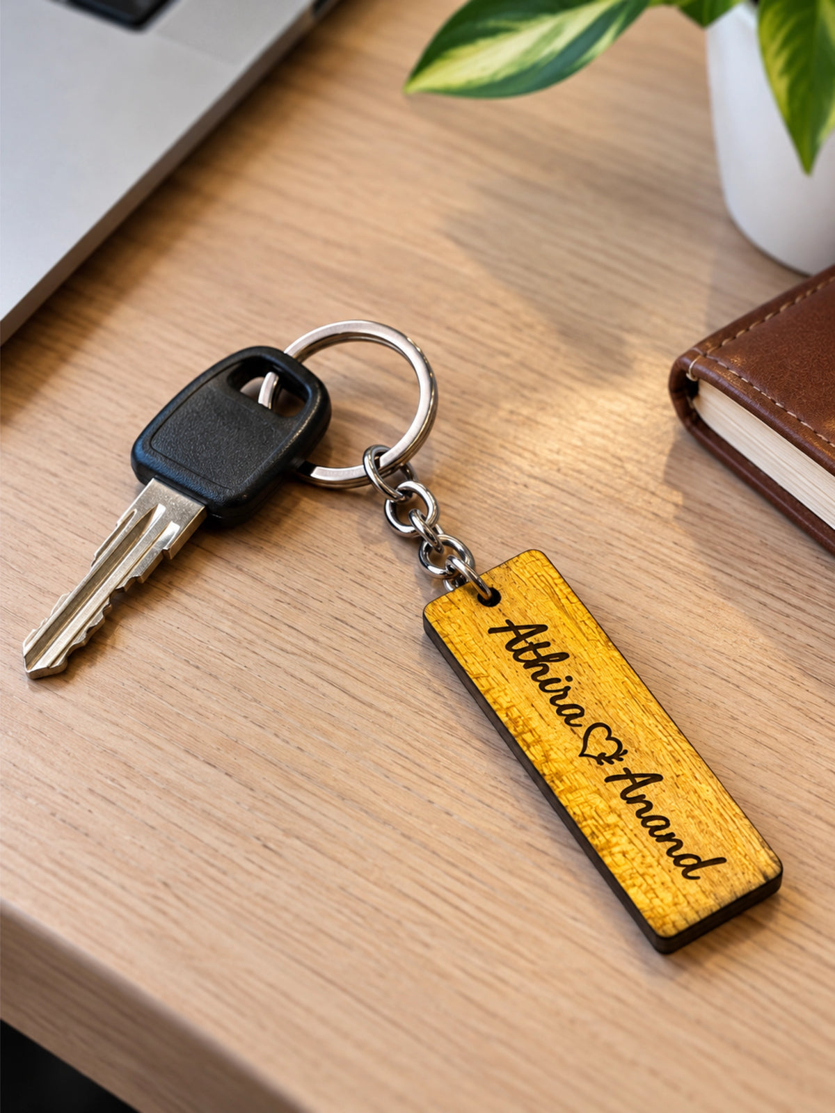 Personalised Wooden Name Keychain