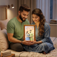 Customized Light Painting Photo Frame Box Gift | Custom Wooden Lamp (12" x 8")