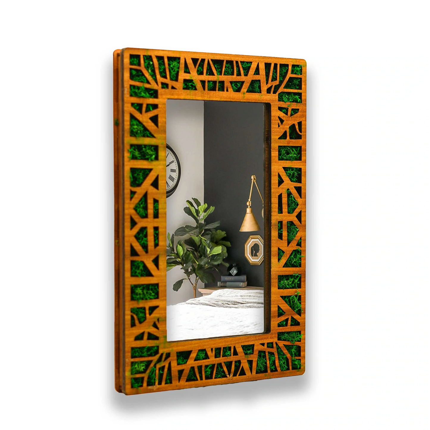 Moss & Wood Frame Mirror