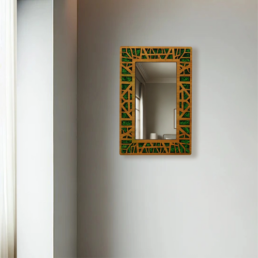 Moss & Wood Frame Mirror