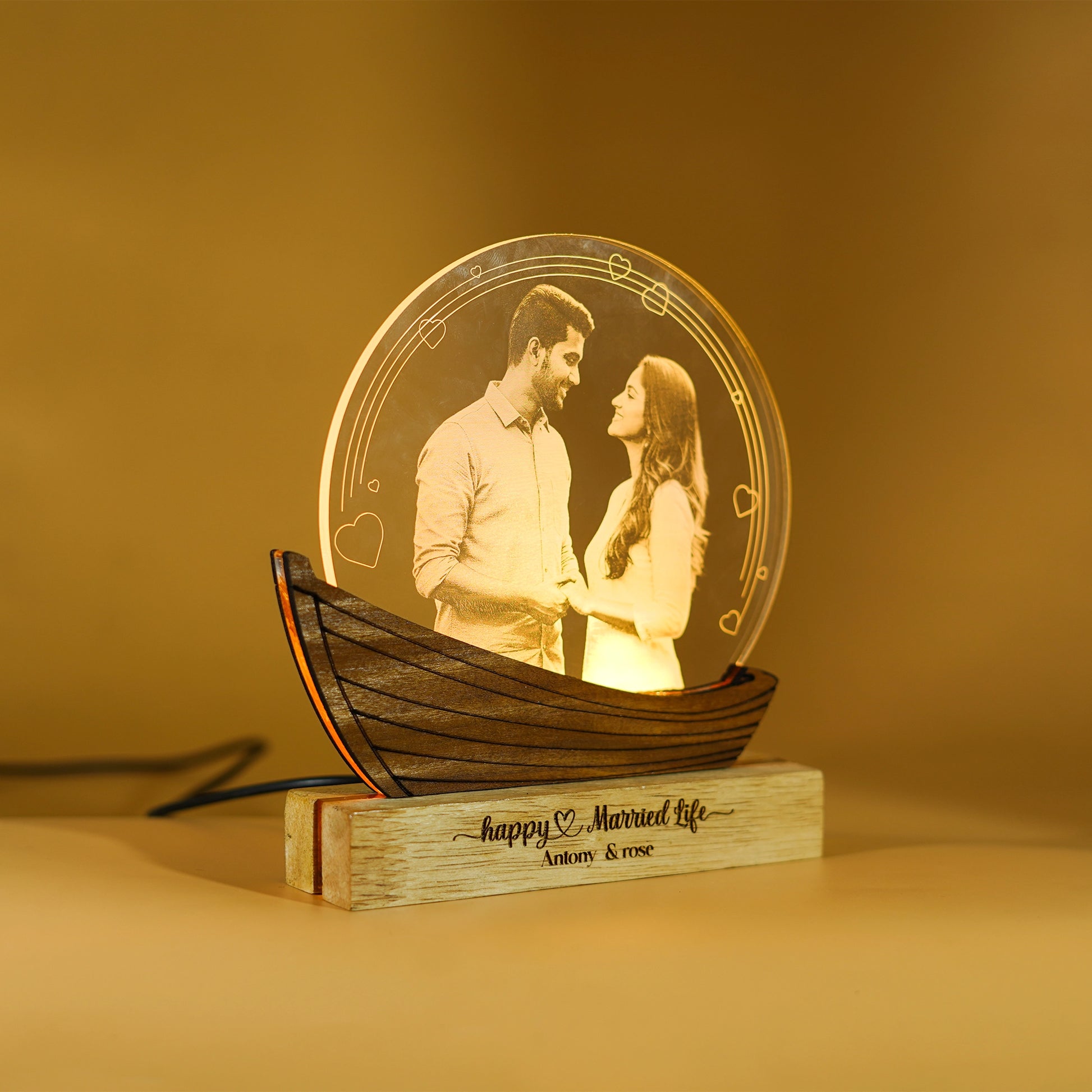 Plane image of Boat 3D Lamp