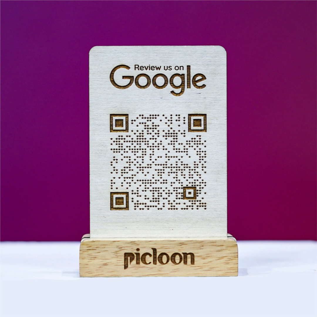 DualScan QR Connect Board in Wood Engrave With NFC – Picloon