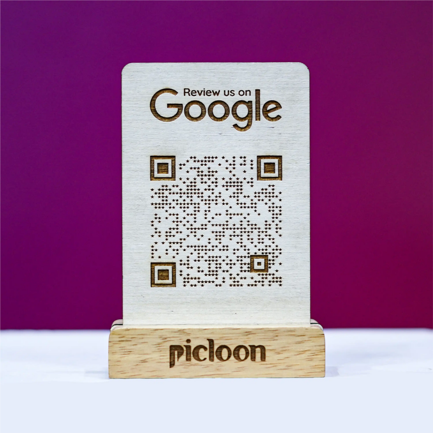DualScan QR Connect Board in Wood Engrave With NFC